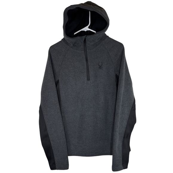Spyder Boundless Pullover Hooded Polar Sweater, 1/2 zip Mens, Medium, NWT - Picture 1 of 6